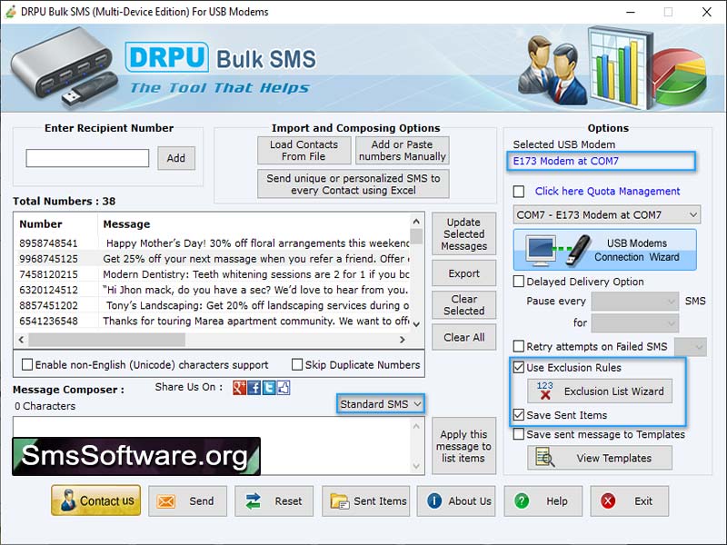 SMS Software USB Modem 8.2.1.0