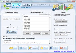 Android Mobile SMS Software