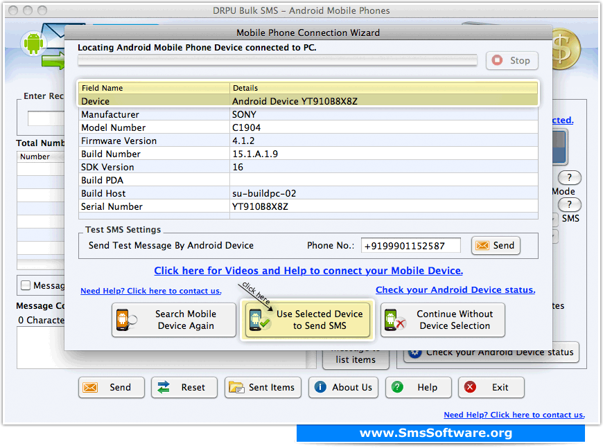 Mac Bulk SMS Software for Android Phones