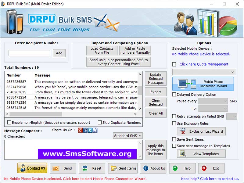 Screenshot of Bulk SMS (Multi-Device Edition) 8.3.9