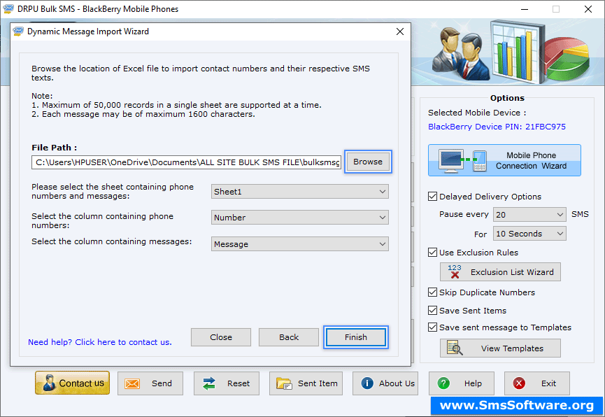 Browse Path of Excel File