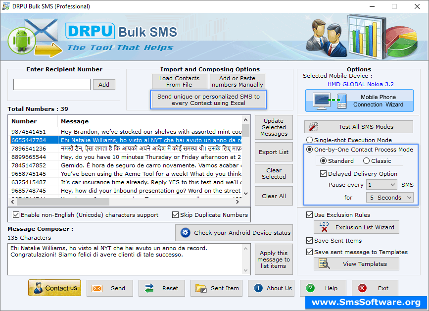 Bulk SMS Software – Professional
