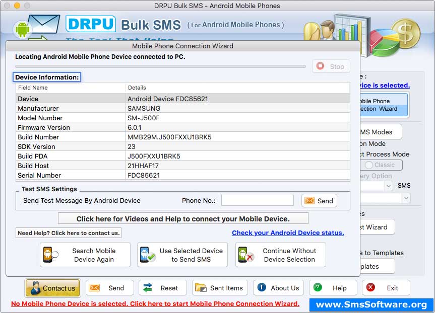 Mac Bulk SMS Software for Android Phones