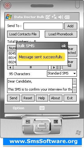 Pocket PC to Mobile SMS Software