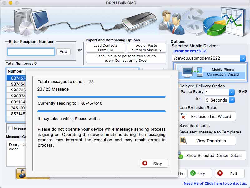 MacOS Multiple SMS Messaging Software 9.3.2.4 full